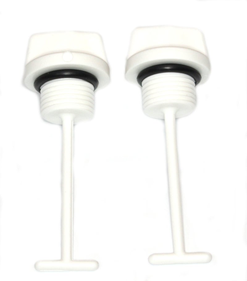 JSP Manufacturing White Drain Plug Replacement for Kawasaki OEM# 92066-3783-8U 1100 900 750 STX ZXI Ultra 150 DI (2 Pack) (2) - Image 1